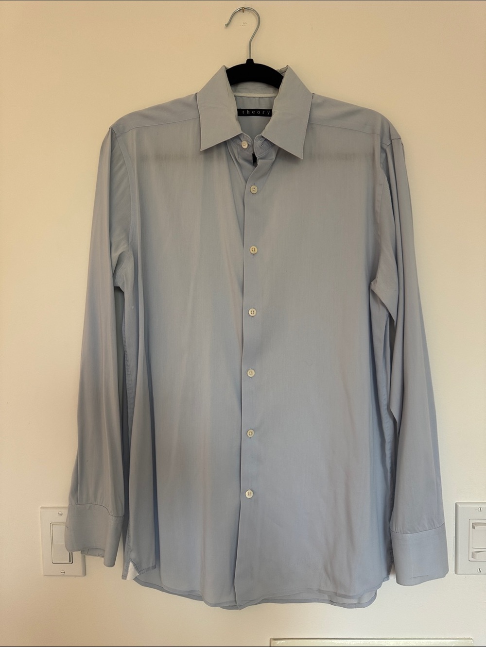 Theory Men's Light Blue Dress Shirt